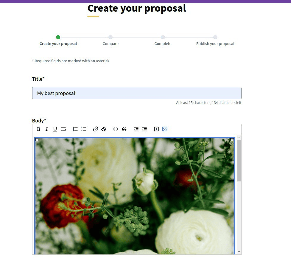 Images in Quill Editor